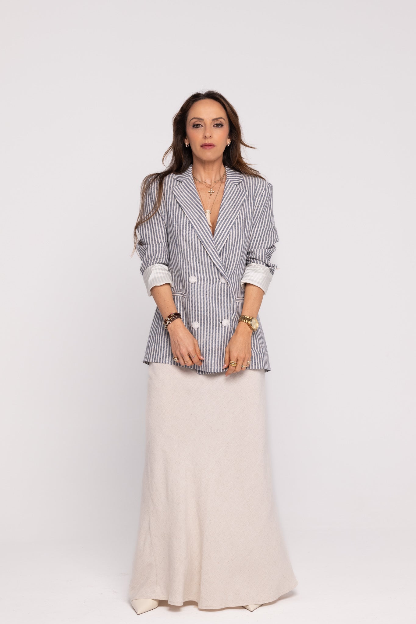Blazer Cruzado com Ombreiras